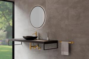 Modelado 3D de grifo y lavabo, render de calidad fotorrealista para catalogo,
