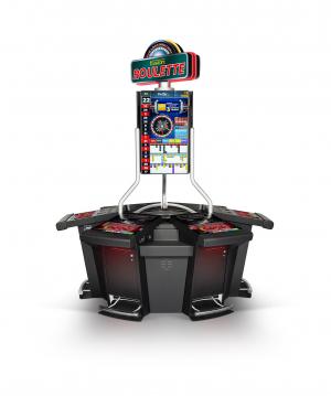 Fotografia de máquina de juego de azar para casinos.
